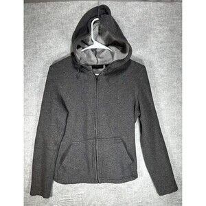 Express Hoodie Womens Size Medium Full Zip Gray Long Sleeve Sweatshirt